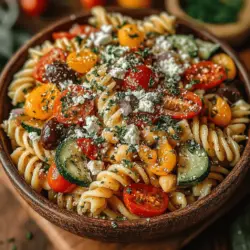 As the warm weather approaches, many of us begin to crave lighter, more refreshing meals that are satisfying yet healthy. Enter the Chilled Chickpea Pasta Fusion Salad—a delightful blend of whole wheat pasta, protein-packed chickpeas, and a vibrant array of fresh vegetables. This dish not only satisfies your taste buds but also provides a nutritional powerhouse of benefits, making it an ideal choice for a summer lunch or a quick dinner. Whether served as a standalone meal or a side dish at your next gathering, this salad is sure to impress with its unique flavors and textures.