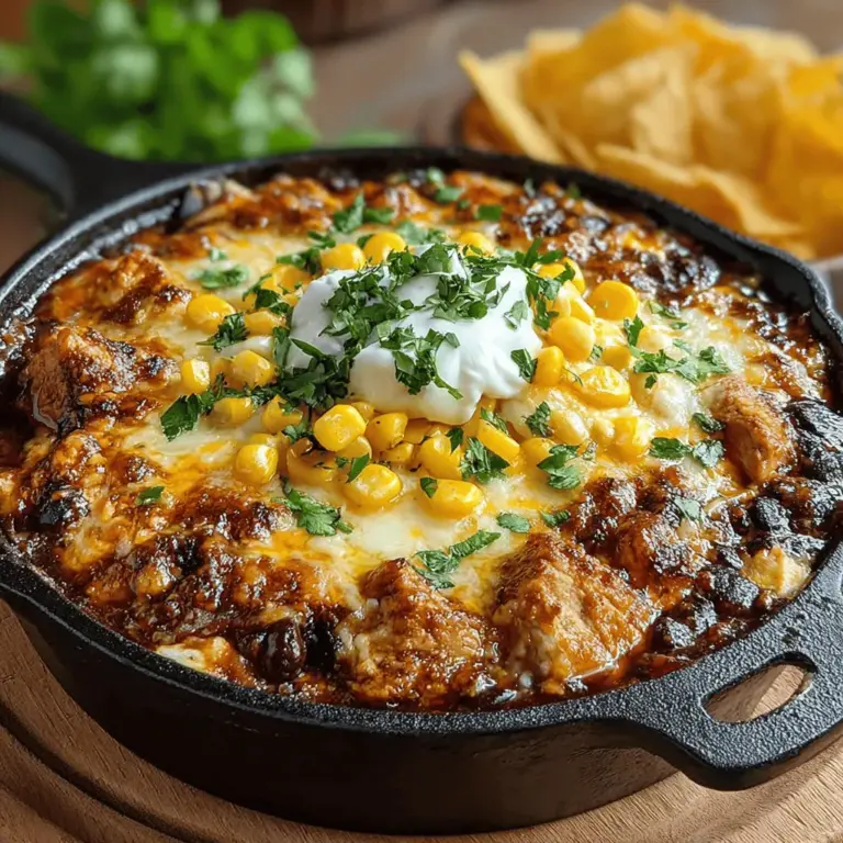 When it comes to weeknight dinners, few dishes strike the perfect balance of flavor, convenience, and comfort quite like the Cheesy Green Chile Chicken Enchilada Skillet. This delightful recipe brings together all the elements of traditional enchiladas—succulent chicken, vibrant spices, and gooey cheese—while simplifying the cooking process into a single skillet. Whether you're rushing home after a long day or hosting a casual gathering, this dish is sure to impress both your taste buds and your guests.