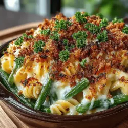 Zesty Lemon Butter Green Bean Pasta Bake
