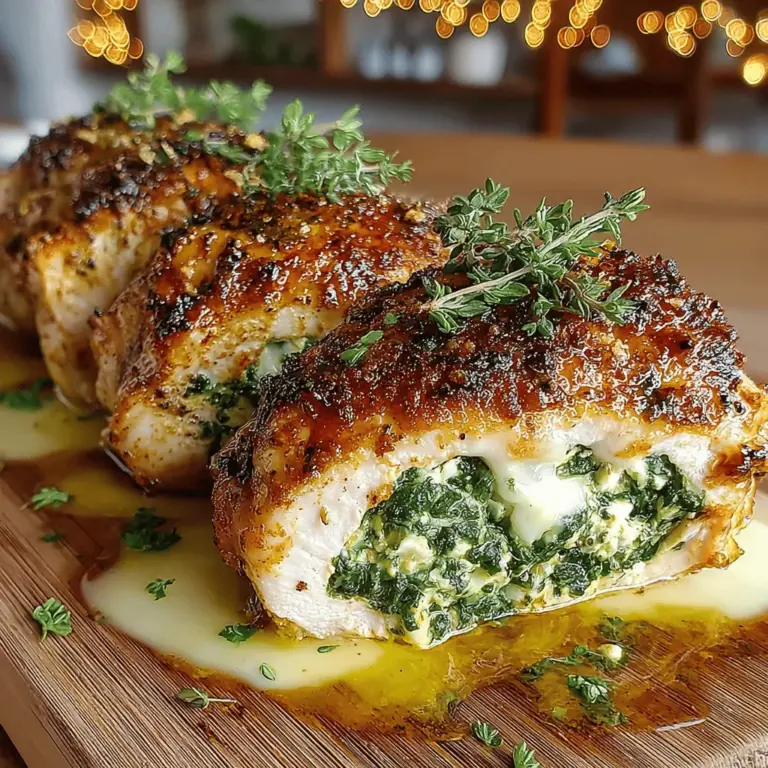 Stuffed chicken recipes have garnered immense popularity among home cooks and culinary enthusiasts alike. They offer a delightful way to combine flavors and textures, transforming a simple chicken breast into a mouthwatering gourmet dish. Among the myriad of options, the Savory Spinach and Feta Stuffed Chicken stands out as a delightful and nutritious choice that is sure to impress family and friends. This recipe not only showcases the harmonious blend of juicy chicken, vibrant spinach, and tangy feta but also allows for a burst of flavors that elevates the dish to new heights.