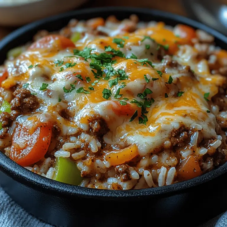 Comfort food comes in many forms, but few dishes manage to encapsulate warmth, satisfaction, and ease quite like the Cheesy Ground Beef and Rice Skillet. This one-pot meal is not only a delightful combination of flavors and textures but also an incredibly practical option for busy families and individuals. Whether you are looking for a quick weeknight dinner or a dish to impress your loved ones, this recipe has you covered with its rich, cheesy goodness and hearty ingredients.