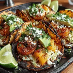 Tropical Shrimp & Pineapple Fiesta Tacos are not just a meal; they are an experience that brings the vibrant, sun-soaked essence of summer right to your dining table. This exciting dish captures the sweet and savory interplay between fresh pineapple and grilled shrimp, creating a delightful culinary fusion that transports you to a beachside locale with every bite. Whether you are hosting a lively gathering or seeking to elevate a simple family dinner, these tacos embody the spirit of fun and freshness that defines summer cuisine.