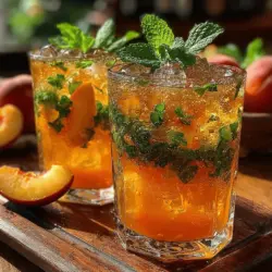 As the warm sun graces us with its presence during the summer months, there's nothing quite as refreshing as a chilled beverage to quench our thirst. Iced tea has long been a staple for those seeking a revitalizing drink, perfect for hot days spent outdoors or leisurely afternoons on the porch. Among the myriad of iced tea variations, Peach Paradise Iced Green Tea stands out as a delightful blend of invigorating green tea, succulent ripe peaches, and a hint of zesty lemon. This recipe not only tantalizes the taste buds but also offers a healthful alternative to sugary sodas and artificially flavored drinks.