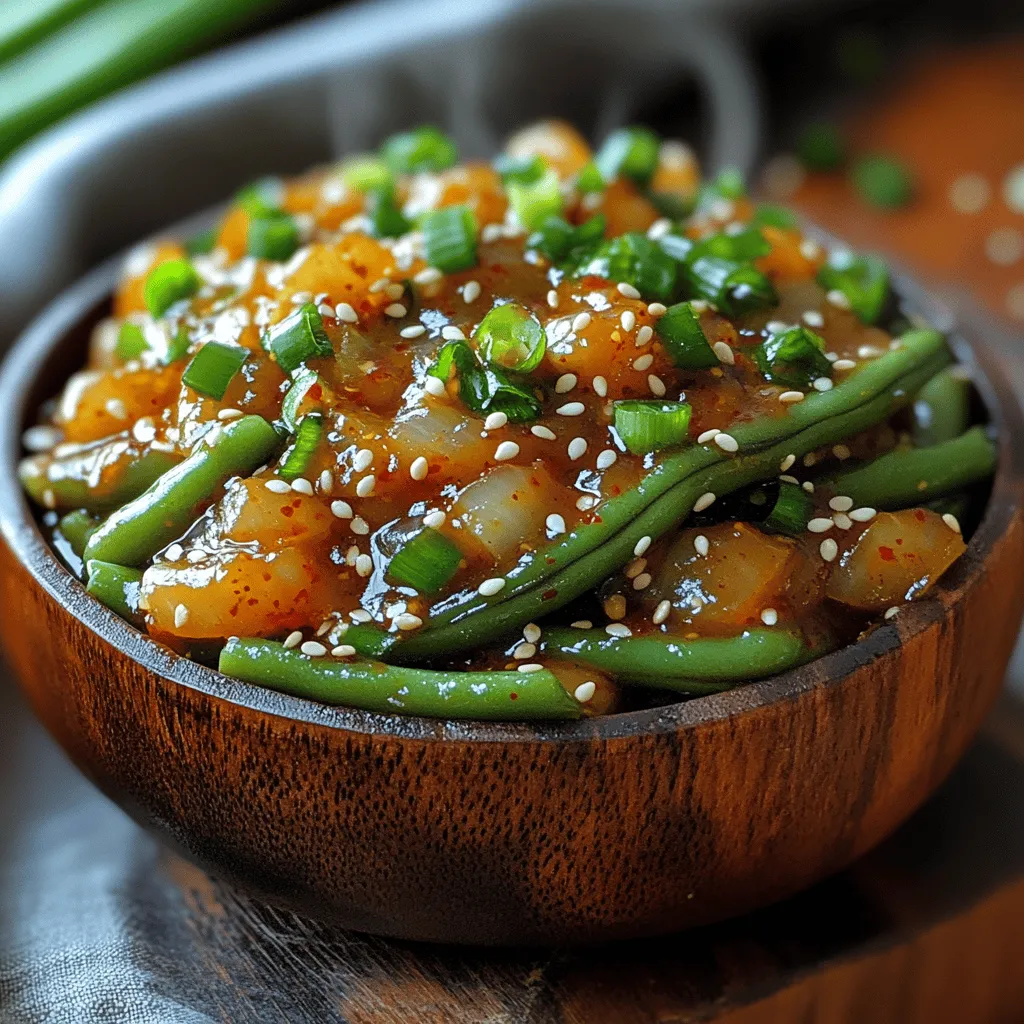 Dive into the vibrant and spicy world of Szechuan cuisine with our Fiery Szechuan Green Bean Stir-Fry. Known for its bold flavors and aromatic spices, Szechuan cooking is a culinary adventure that promises to awaken your taste buds. This particular dish serves as a perfect introduction to the unique characteristics of Szechuan fare, offering a delightful balance of heat and flavor that can elevate any meal. Whether you choose to serve it as a lively side dish alongside your favorite protein or make it the star of your dinner table, this stir-fry is a quick and easy option that brings excitement to your dining experience.