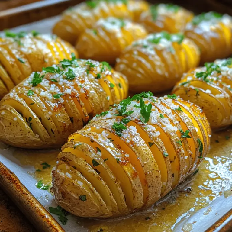 In the realm of culinary delights, few dishes manage to captivate both the eyes and the palate quite like Hasselback potatoes. This innovative and visually striking method of preparing potatoes has gained popularity in recent years, transforming the humble spud into a gourmet masterpiece. The Buttery Garlic Herb Hasselbacks take this classic technique and elevate it with a luscious blend of flavors that are sure to delight any dinner guest. With a crispy exterior, tender insides, and a rich infusion of garlic and fresh herbs, this dish epitomizes comfort food while remaining elegant enough for special occasions.