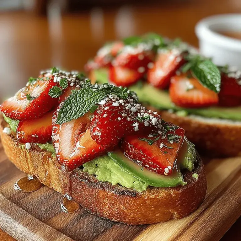 In the ever-evolving landscape of breakfast and brunch options, few dishes stand out as vividly as Strawberry Avocado Toast. This delightful recipe marries the creamy richness of ripe avocados with the sweet, refreshing burst of strawberries, creating a harmonious flavor profile that is both satisfying and uplifting. Whether enjoyed as a leisurely weekend brunch or a quick weekday breakfast, this toast not only tantalizes the taste buds but also serves as a nutritious option that fuels your day.