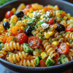 In the world of culinary creativity, meals that are as visually appealing as they are nutritious hold a special place. One such dish that captures both beauty and health is the Rainbow Pasta Salad. This vibrant dish not only tantalizes the taste buds but also provides a feast for the eyes. With its array of colorful ingredients, the Rainbow Pasta Salad is designed to delight diners of all ages while packing a nutritional punch.