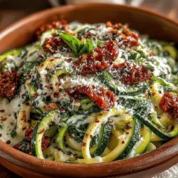 Creamy Ricotta and Sun-Dried Tomato Zoodles
