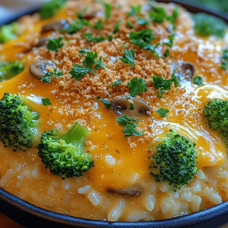 Casseroles have long held a cherished place in home cooking, embodying the essence of comfort food. They are more than just a meal; they represent warmth, family gatherings, and the joy of sharing delicious food. The Cheesy Broccoli Bliss Casserole exemplifies this tradition, combining vibrant broccoli with creamy cheese to create a dish that is both satisfying and nutritious. This delightful casserole is perfect for family dinners, potlucks, or simply as a comforting meal on a chilly evening.