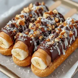 Frozen Peanut Butter Banana Pops are a delightful treat that perfectly combines the creamy richness of peanut butter with the natural sweetness of ripe bananas, all enveloped in a luscious chocolate coating. This frozen dessert is not only easy to make but also serves as a healthy alternative to traditional ice creams, making it an ideal choice for hot summer days or as a nutritious snack any time of the year. The appeal of these pops lies in their simplicity, and they are a wonderful way to enjoy the flavors of peanut butter and banana in a fun, frozen form.