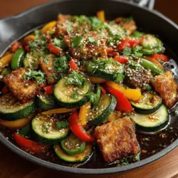 Zesty Zucchini Tofu Stir Fry