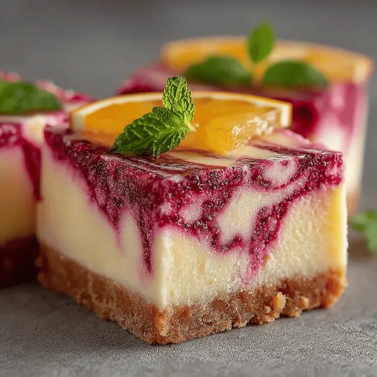 As summer approaches, the craving for refreshing treats intensifies, and what better way to satisfy that desire than with homemade Zesty Delight Frozen Lemon Raspberry Swirl Bars? This delightful dessert combines the bright, tangy flavor of fresh lemons with the sweet, juicy essence of raspberries, creating a harmonious balance that is as pleasing to the palate as it is to the eye. Not only are these bars a feast for the senses, but they are also a guilt-free indulgence, perfect for those wanting to enjoy a frozen treat without the excessive calories found in many commercial options.