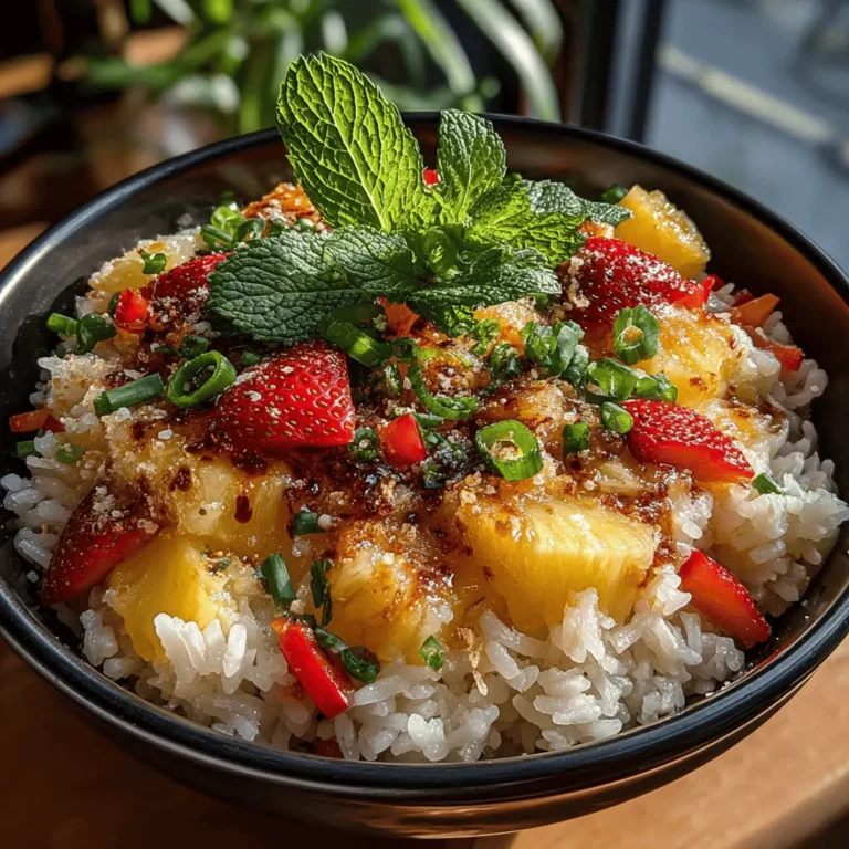 In the ever-evolving world of culinary creativity, fusion cuisine has carved out a unique niche, allowing chefs and home cooks alike to experiment with flavors from various culinary traditions. One exciting example of this trend is the Tropical Fruit Pizza Fried Rice, a dish that beautifully marries the comforting essence of fried rice with the vibrant, sweet notes of tropical fruit. This innovative recipe not only celebrates the fusion of tastes but also highlights the versatility of rice as a base for diverse ingredients.