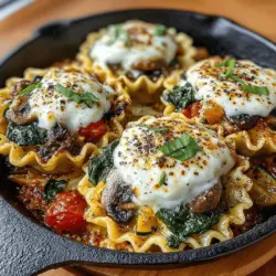 Lasagna has long been cherished as a comforting dish that brings families together, weaving a tapestry of rich flavors and hearty ingredients. But what if you could enjoy all the deliciousness of traditional lasagna in a fun and convenient format? Enter Mini Veggie Lasagna Skillet Cups—an innovative take on the classic favorite that is not only visually appealing but also incredibly versatile. These individual servings make for an ideal meal option for busy weeknights, meal prep, or entertaining guests with a twist.