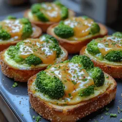 When it comes to breakfast, finding the perfect balance between nutrition and flavor can be a challenge. Enter Mini Broccoli Egg Muffin Toasts—a delightful, bite-sized treat that combines the wholesome goodness of eggs and broccoli, all baked to perfection. This recipe not only caters to the health-conscious but also appeals to those seeking a quick and satisfying meal that can be enjoyed at any time of the day. Whether you’re preparing a leisurely brunch, a mid-morning snack, or a grab-and-go breakfast, these mini muffin toasts are versatile enough to fit any occasion.