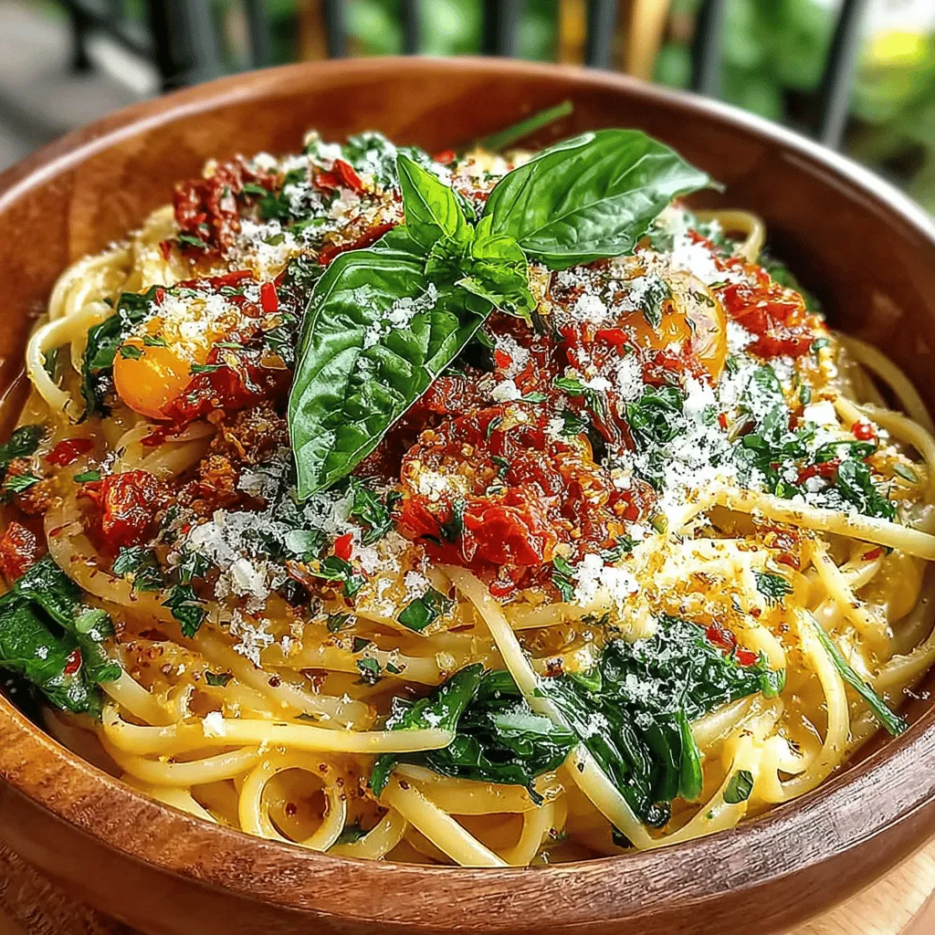 Pasta is a beloved staple in cuisines around the world, celebrated for its versatility and comforting nature. Among the myriad of pasta recipes, the Vibrant Sun-Dried Tomato and Spinach Pasta stands out as a delightful fusion of flavors and textures. With its bright colors and rich taste, this dish not only pleases the palate but also serves as a feast for the eyes.