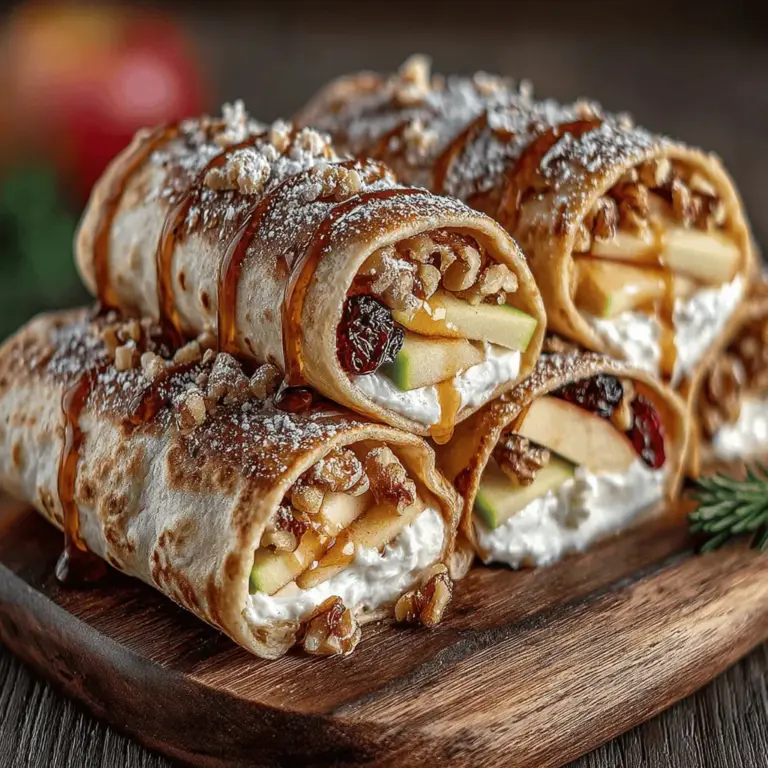 Sweet Apple Roll-Ups are a delightful snack that combines the crispness of fresh apples with the comforting flavors of cinnamon and brown sugar, all wrapped in a soft flour tortilla. Whether you’re looking for a quick dessert, a fun addition to school lunches, or simply a tasty treat to enjoy during snack time, these roll-ups are sure to please. They are not only easy to prepare but also offer a healthy alternative to many traditional snacks, making them an appealing option for both kids and adults alike.