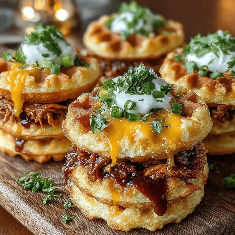 In the world of culinary creativity, few dishes manage to capture the hearts of both young and old quite like Mini BBQ Chicken Waffle Melts. This innovative recipe is a delightful fusion of sweet and savory, merging the comforting texture of waffles with the bold and smoky flavors of BBQ chicken. Perfect for family gatherings, game day snacks, or even a unique brunch offering, these mini waffle melts promise to be a hit among your guests and family alike.