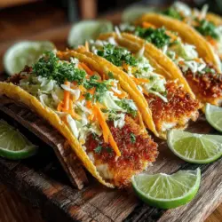 Fish tacos are a beloved culinary creation that beautifully marries the delicate flavors of seafood with the vibrant textures of crunchy slaw, all wrapped in a warm tortilla. Originating from the coastal regions of Mexico, fish tacos have become a staple in many cultures, celebrated for their versatility and satisfying nature. Whether you’re enjoying them at a beachside shack or making them at home, these tacos are a delightful way to savor fresh fish.