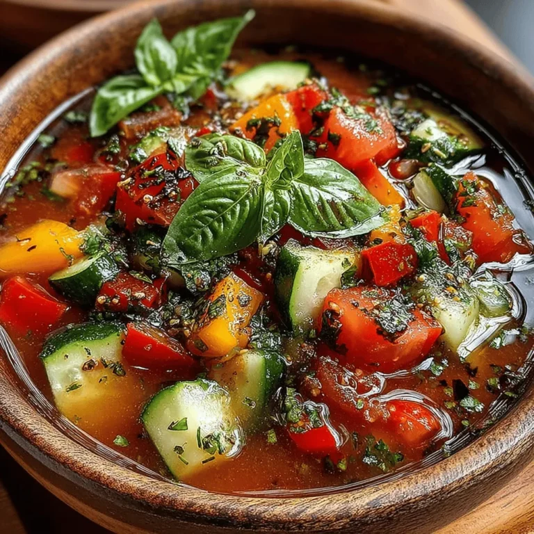 Balsamic Vinaigrette Soup is a refreshing and creative twist on traditional soup recipes, combining the vibrant flavors of fresh vegetables with the tangy richness of balsamic vinegar. At first glance, it may seem unconventional to use vinaigrette as a base for soup, but this innovative recipe showcases how culinary boundaries can be pushed to create delightful dishes that excite the palate. The bright, zesty notes of balsamic vinegar not only elevate the overall flavor profile of the soup but also lend it a unique character that is both comforting and invigorating.