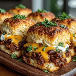 Cheddar Chili Biscuit Sliders Recipe