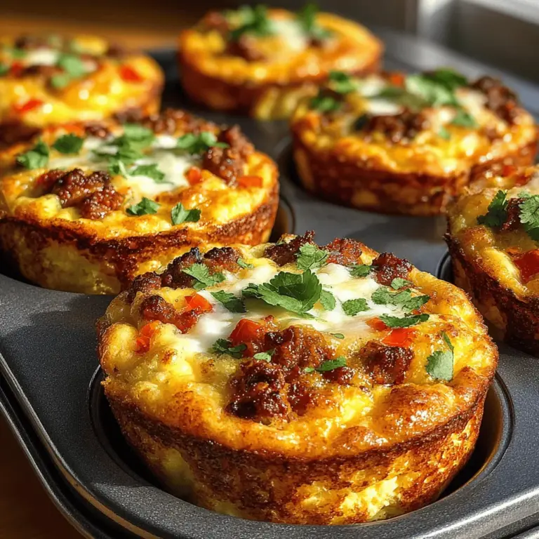 To create the perfect texture and flavor in your Mini Sweet Potato Chorizo Frittata Cups, the process of sautéing the chorizo and vegetables is crucial. Start by heating a tablespoon of olive oil in a skillet over medium heat. Once the oil is shimmering, add the diced chorizo. Cook the chorizo for about 3-5 minutes, stirring occasionally, until it becomes crispy and releases its flavorful oils. The aim is to achieve a nice browning without burning the meat, as this enhances the flavor profile of the dish.