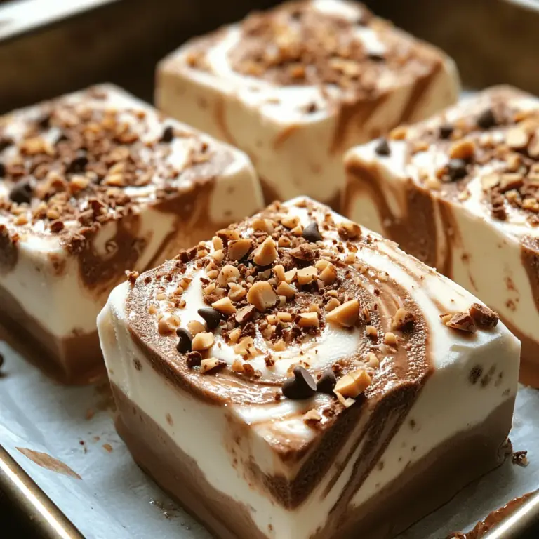 Frozen Greek Yogurt Mocha Swirl Bars present a delectable fusion of rich mocha flavor and creamy Greek yogurt, making them a perfect treat for those who appreciate the delightful combination of coffee and dessert. These bars are not only a feast for the taste buds but also a healthier alternative to traditional ice cream desserts, appealing to health-conscious individuals and dessert lovers alike. The simple preparation process allows you to create a delightful summer treat that is both satisfying and nourishing.
