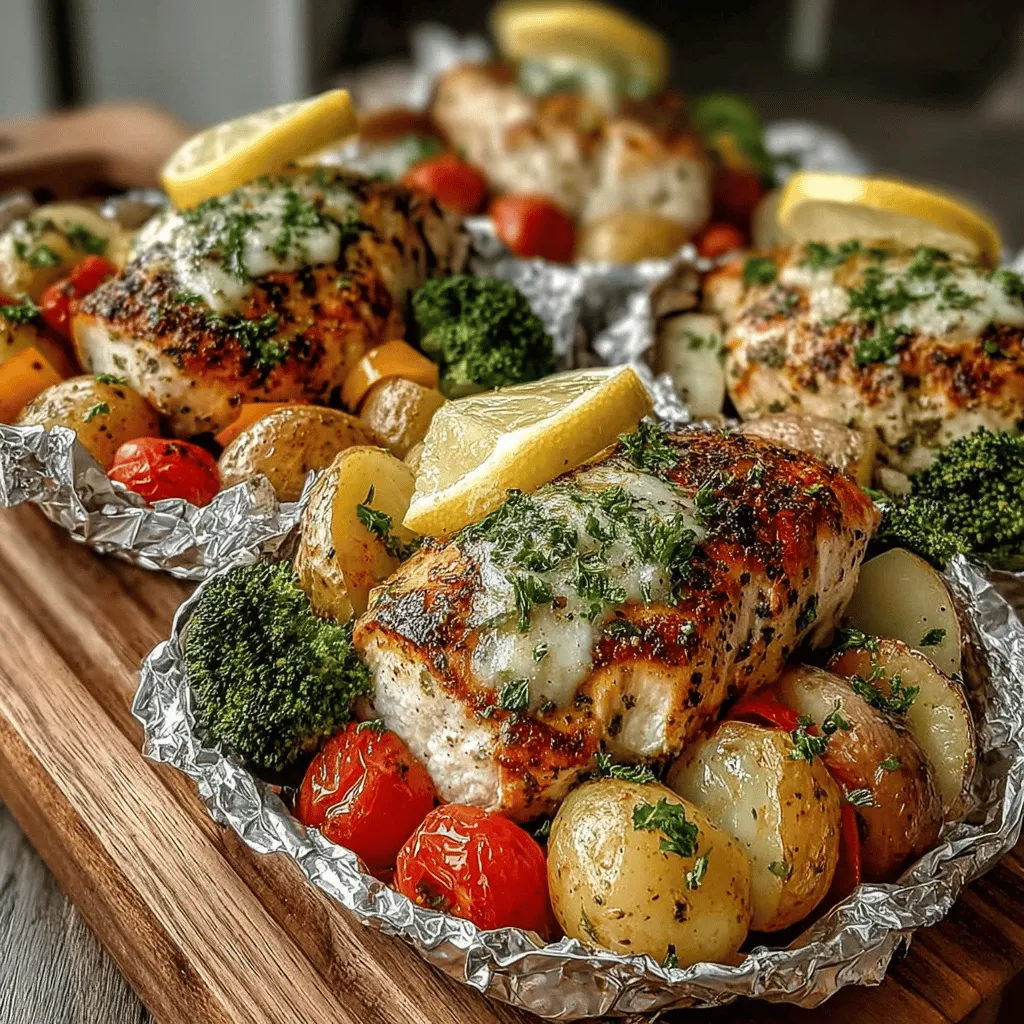 Ranch Chicken and Veggie Foil Packs are a delightful and convenient meal option that combines savory chicken with fresh vegetables, all infused with the classic taste of ranch seasoning. This dish not only appeals to the palate but also offers a hassle-free cooking process that is perfect for busy weeknights or outdoor gatherings. The beauty of foil pack cooking lies in its ability to create a complete meal in a single package, making cleanup a breeze while ensuring that all the flavors meld together beautifully.
