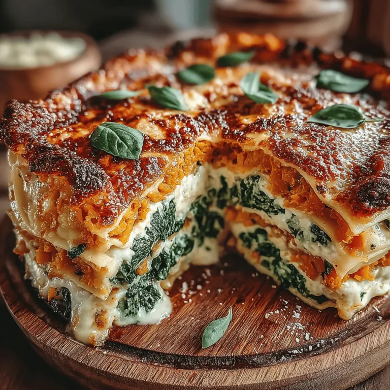 In recent years, there has been a remarkable surge in the popularity of vegetarian dishes, particularly within the realm of comfort food. Lasagna, a beloved classic, has effortlessly adapted to this trend, showcasing a rich variety of flavors and textures while delivering impressive health benefits. As we increasingly seek meals that nourish both body and spirit, the Whimsical Butternut Squash Spinach Lasagna emerges as a delightful option that appeals to everyone—from dedicated vegetarians to meat-lovers eager for a satisfying, wholesome meal.