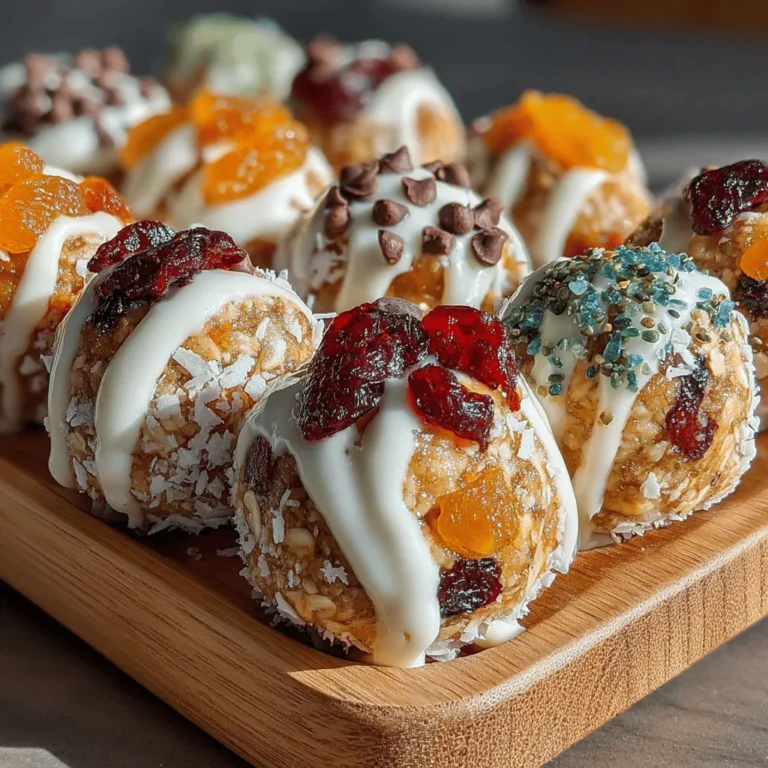 To elevate your Summer Sunshine Energy Bites, the addition of vanilla extract and a pinch of sea salt can significantly enhance flavor profiles. Vanilla extract brings a warm, sweet aroma that complements the natural sweetness of dates and the nuttiness of the oats. Just a teaspoon is sufficient to infuse a delightful essence into each bite.