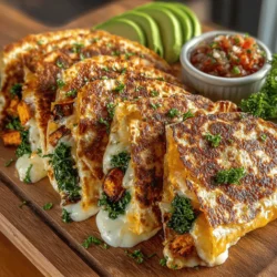Roasted Sweet Potato Kale Qesadillas