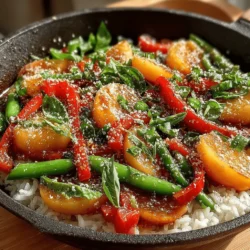 Sweet & Savory Peach Stir Fry