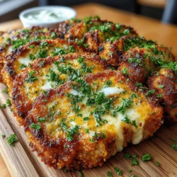 When it comes to weeknight dinners or special occasions, few dishes can rival the enticing appeal of Savory Baked Ranch Pork Chops. This recipe not only boasts a robust flavor profile but also features a crispy coating that transforms simple pork chops into a culinary delight. With the delightful blend of ranch seasoning and a satisfying crunch, these pork chops quickly become a family favorite. The best part? The preparation is straightforward, utilizing ingredients that most home cooks already have in their pantry. This accessibility makes it the perfect choice for cooks of all skill levels looking to impress their loved ones.