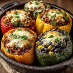 Cheesy Turkey and Vegetable Stuffed Peppers
