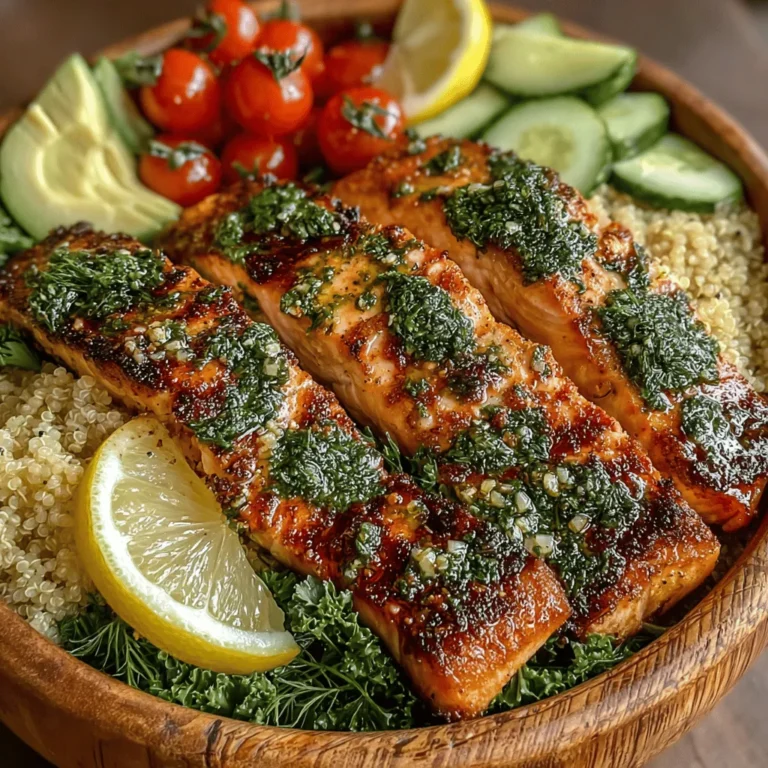 In a world where culinary creativity knows no bounds, the Zesty Lemon Herb Grilled Salmon Bowl stands out as a vibrant and wholesome meal that captivates the senses. This dish combines the rich, flaky texture of perfectly grilled salmon with a medley of fresh herbs, and a delightful zesty lemon flavor that elevates it to a whole new level. Not only is it visually appealing, but it also embodies a healthy balance of protein, grains, and vegetables, making it an ideal choice for lunch or dinner. The growing popularity of bowl meals stems from their versatility; they allow for unique combinations of ingredients while ensuring a balanced diet.