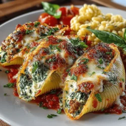 Cheesy Spinach and Turkey Stuffed Shells: A Wholesome Meal
