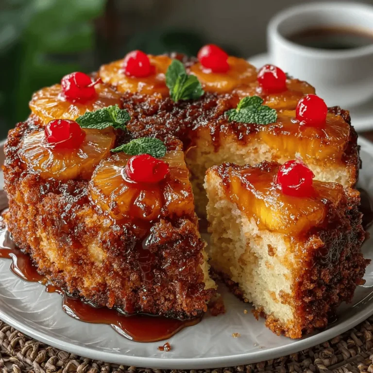Pineapple Upside Down Cake has captivated dessert lovers for generations. This classic cake, known for its unique presentation and delightful flavors, has become a staple at gatherings, celebrations, and casual family dinners alike. The allure of Pineapple Upside Down Cake lies not only in its taste but also in its visual appeal, with golden pineapple rings and bright red cherries creating a stunning centerpiece that promises to enchant guests.