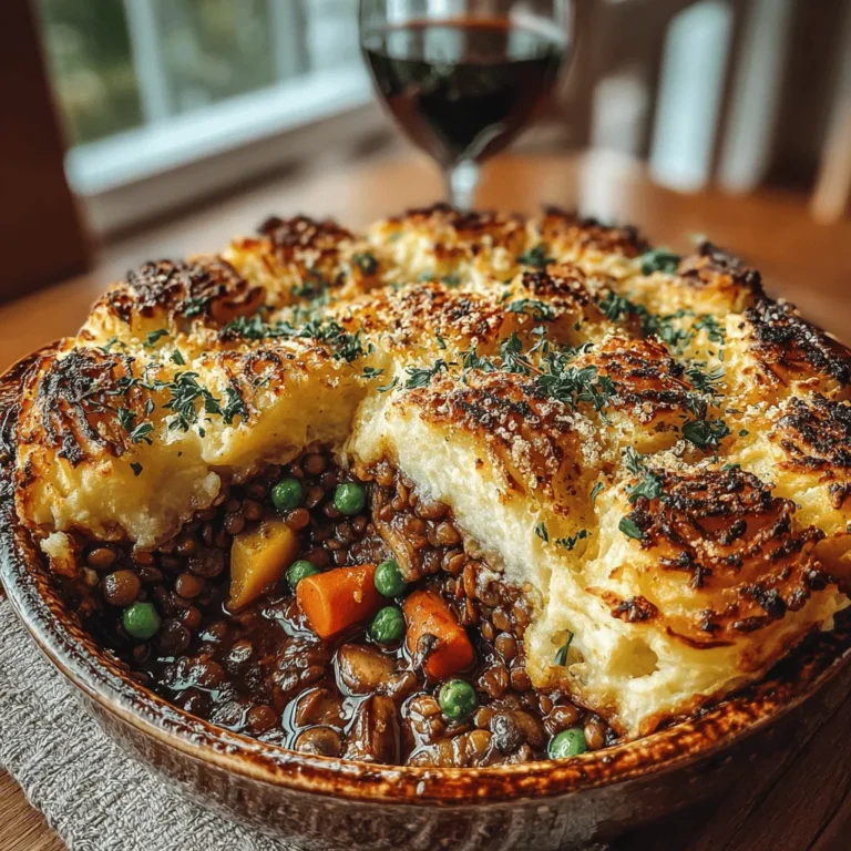 In today’s culinary adventure, we are excited to introduce you to a dish that beautifully marries comfort food with wholesome nutrition: Hearty Savory Lentil and Vegetable Shepherd's Pie. This delightful vegetarian twist on the classic shepherd's pie not only satisfies hunger but also nourishes the soul, making it a perfect choice for family dinners or meal prep.