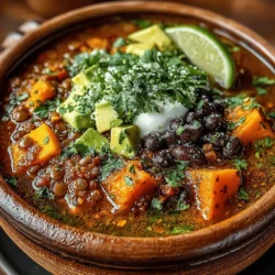 Hearty High-Protein Lentil and Sweet Potato Chili