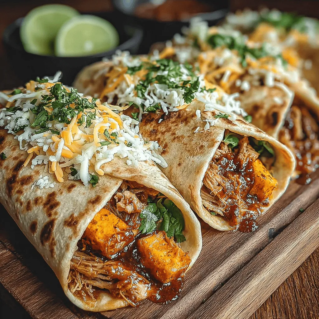 In recent years, wraps have surged in popularity, becoming a go-to meal option for busy individuals and families alike. Their versatility allows for endless combinations of flavors and ingredients, making them suitable for any occasion—from quick lunches to hearty dinners. Among the myriad of wrap recipes, the Savory BBQ Chicken & Sweet Potato Wraps stand out as a delightful fusion of taste and nutrition. This recipe not only tantalizes the palate but also offers a satisfying balance of textures, making it a favorite for both adults and children.