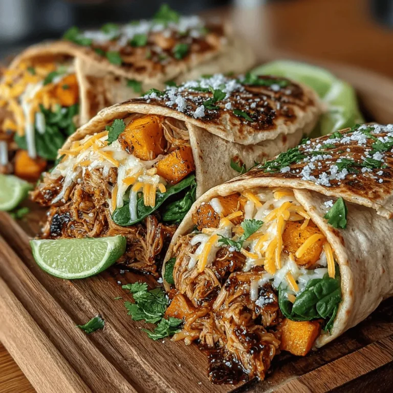 In recent years, wraps have surged in popularity, becoming a go-to meal option for busy individuals and families alike. Their versatility allows for endless combinations of flavors and ingredients, making them suitable for any occasion—from quick lunches to hearty dinners. Among the myriad of wrap recipes, the Savory BBQ Chicken & Sweet Potato Wraps stand out as a delightful fusion of taste and nutrition. This recipe not only tantalizes the palate but also offers a satisfying balance of textures, making it a favorite for both adults and children.