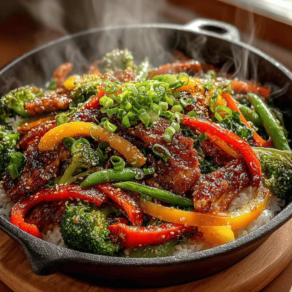 Sizzling Chicken and Rainbow Veggie Stir-Fry is not just a feast for the eyes but also a delightful explosion of flavors. Bursting with a spectrum of colors, this dish brings together tender chicken pieces and a medley of vibrant vegetables, creating a visually appealing and appetizing meal. The combination of fresh ingredients and bold seasonings makes this stir-fry a go-to choice for busy families and health-conscious individuals alike, looking for a quick yet nutritious option to prepare on a weeknight.