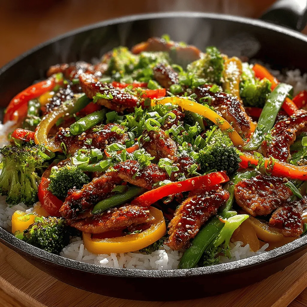 Sizzling Chicken and Rainbow Veggie Stir-Fry is not just a feast for the eyes but also a delightful explosion of flavors. Bursting with a spectrum of colors, this dish brings together tender chicken pieces and a medley of vibrant vegetables, creating a visually appealing and appetizing meal. The combination of fresh ingredients and bold seasonings makes this stir-fry a go-to choice for busy families and health-conscious individuals alike, looking for a quick yet nutritious option to prepare on a weeknight.