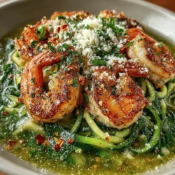 Zesty Lemon Garlic Shrimp & Zucchini Noodles