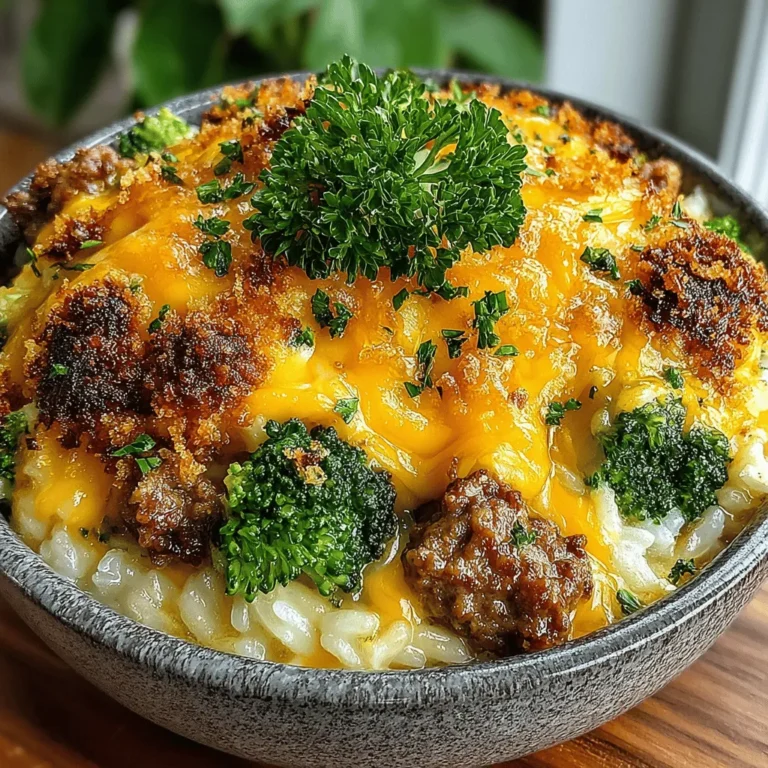 In the world of comfort food, casseroles reign supreme, and one dish that consistently stands out is the Cheesy Turkey and Broccoli Rice Casserole. This delightful recipe strikes the perfect balance between health and indulgence, combining lean ground turkey, nutritious broccoli, and creamy, cheesy goodness. With its hearty ingredients and satisfying flavors, this casserole is not only a treat for the taste buds but also a nutritious option for families seeking a wholesome meal. Additionally, it’s an excellent choice for gatherings, as it can easily feed a crowd while keeping preparation simple.