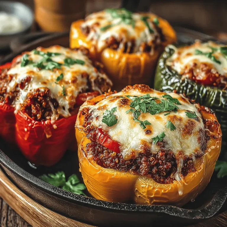 When it comes to comfort food that is both nutritious and satisfying, few dishes can compete with cheesy beef and quinoa stuffed bell peppers. This recipe combines vibrant, fresh bell peppers with a hearty filling of ground beef and quinoa, topped with melted cheese for an indulgent finish. The colorful presentation and tantalizing flavors make this dish a favorite for family dinners, meal prep, and gatherings alike.