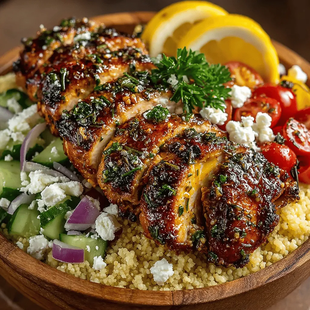 Zesty Lemon Herb Grilled Chicken & Couscous Bowls are a culinary delight that captures the essence of fresh, vibrant flavors in a healthy meal option. This dish is an excellent choice for a multitude of occasions, whether you’re looking for a quick weeknight dinner or a delicious centerpiece for a casual gathering with friends. The combination of zesty lemon and aromatic herbs elevates the grilled chicken, making it a standout protein that is both flavorful and satisfying. Paired with light yet hearty couscous, this meal not only tantalizes the taste buds but also nourishes the body.