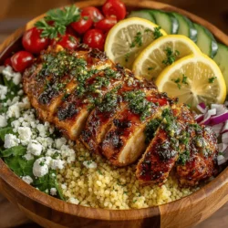 Zesty Lemon Herb Grilled Chicken & Couscous Bowls