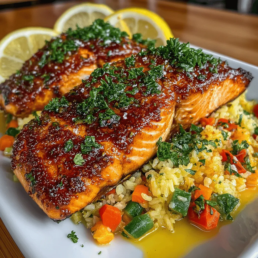 When it comes to preparing a meal that is both nourishing and satisfying, Zesty Lemon Herb Salmon with Veggie Rice stands out as a stellar choice. This dish not only embodies the essence of light, healthy eating but also brings a burst of vibrant flavors to the table. Salmon, renowned for its rich, buttery texture and distinct taste, serves as the star of this recipe. With the addition of zesty lemon and fresh herbs, the dish is elevated to new heights, making it a delightful option for any meal occasion.