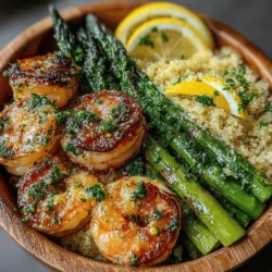 Zesty Lemon Garlic Shrimp and Asparagus Bowls